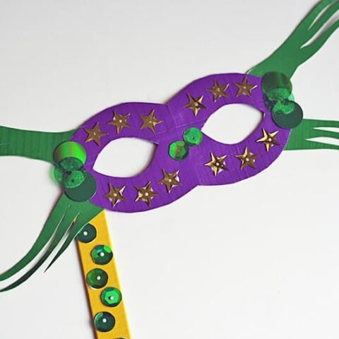 20+ Super FUN Mardi Gras Crafts for Kids that Adults Love Too