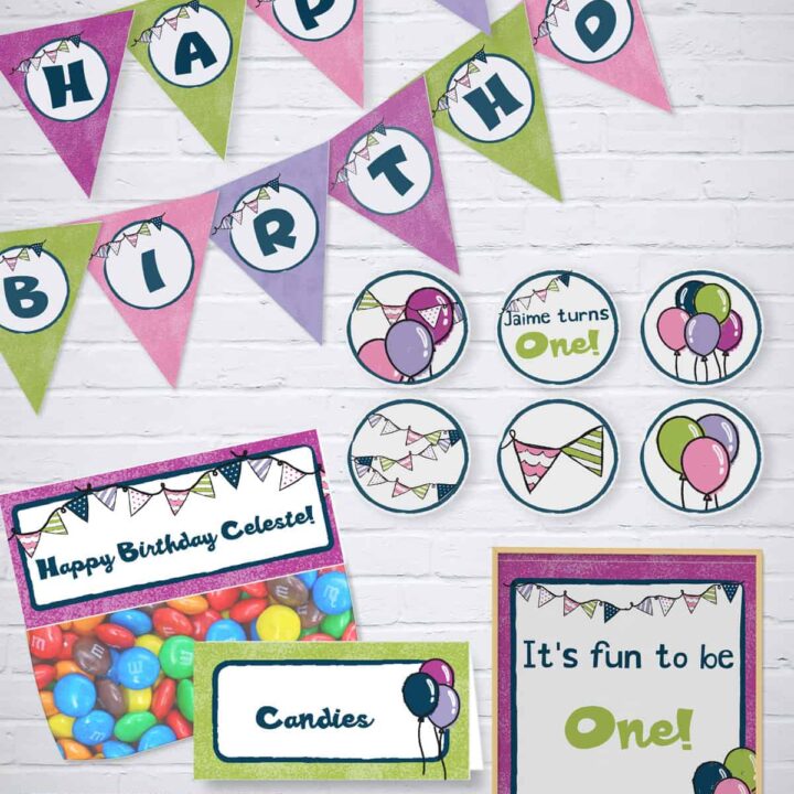 Slime Birthday Banner, Slime Party Decorations, Slime Happy Birthday  Bunting INSTANT DOWNLOAD Printable PDF With Editable Text 