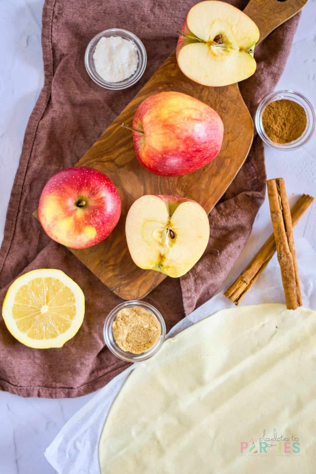 ingredients for apple rosettes