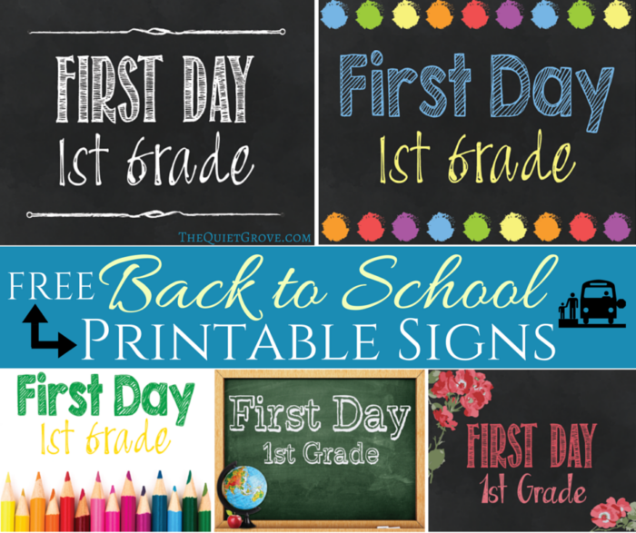 First Day Of School Printables: 11 Ways To Start The School Year Off Right