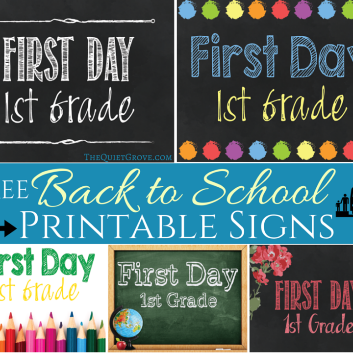 Image for 5 Free Back to School Printable Sign Sets