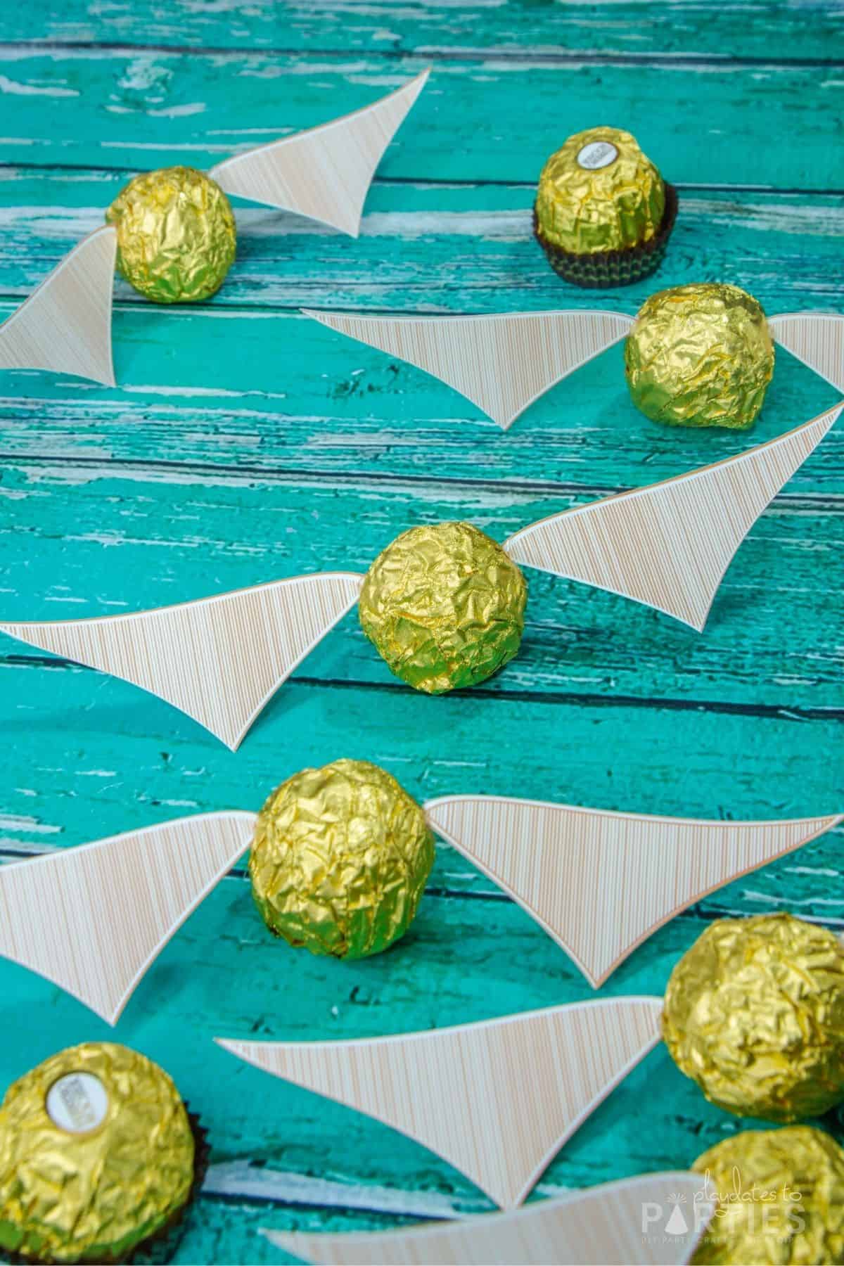 Ferrero Rocher Golden Snitch Wings Tutorial Printable 