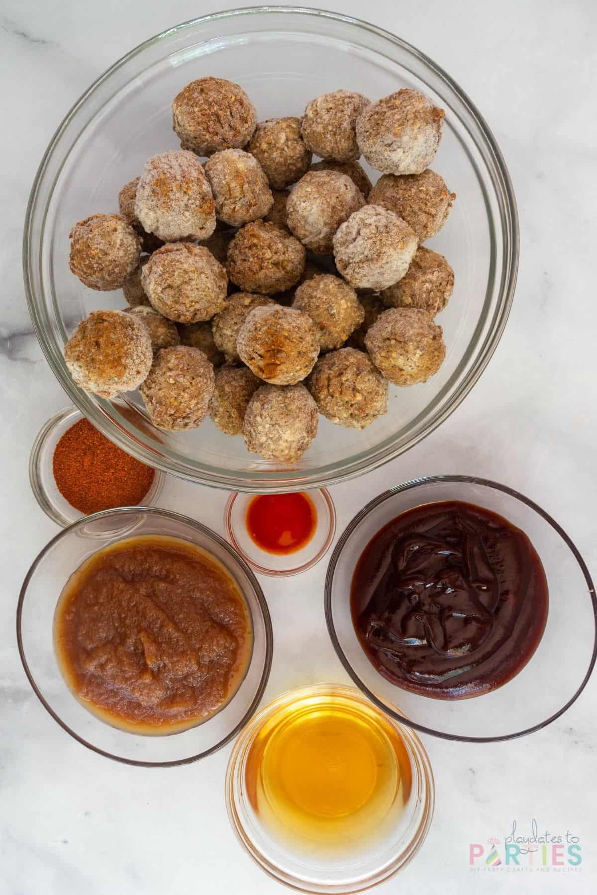 ingredients for crock pot apple butter meatballs