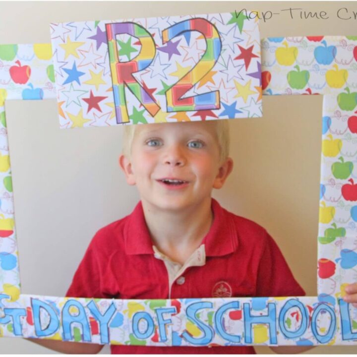 DIY photo frame for back to school