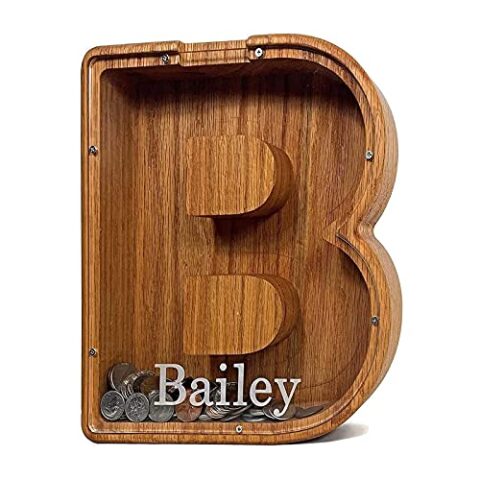 Image for Laser Engraved Wooden Piggy Bank