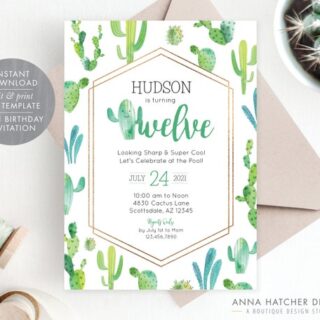 Image for Cactus Birthday Party Invitation