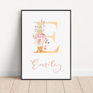 Image for Personalized Monogram Floral Print