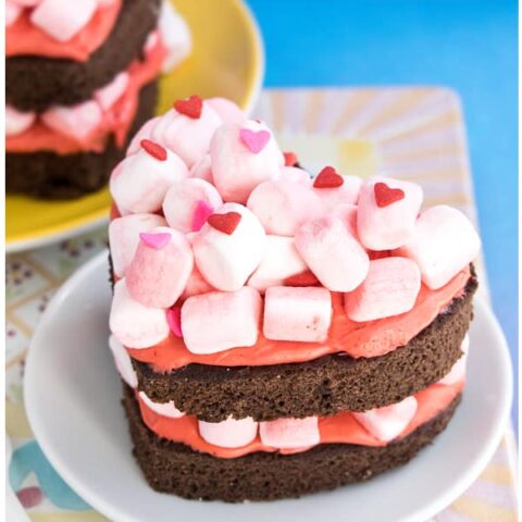 Image for Chocolate Marshmallow Cake {Heart Cake}
