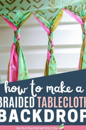 How to make a braided tablecloth backdrop.