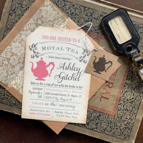 Image for Tea Party Bridal Shower Invitation Design Fee | Etsy