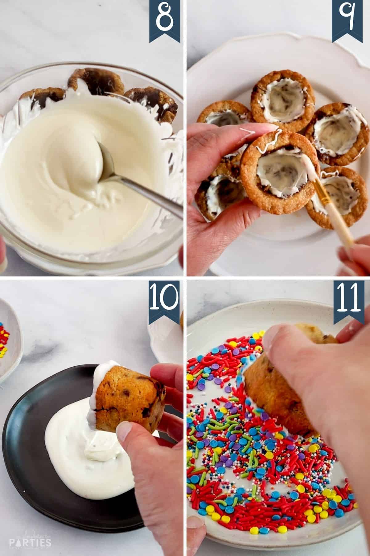How to make cookie shooters steps 8-9.