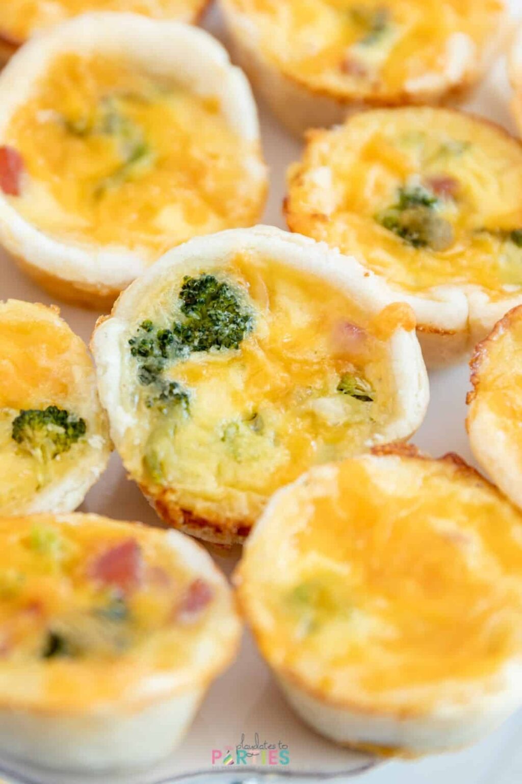 Ham and Broccoli Quiche Bites