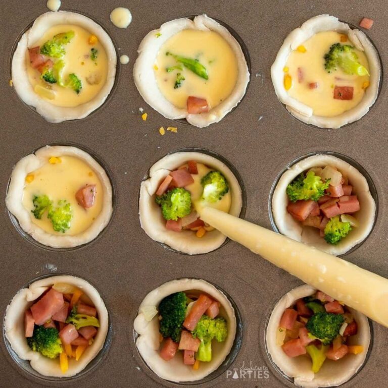 Ham and Broccoli Quiche Bites