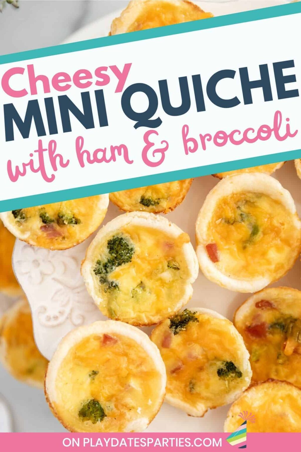 Ham and Broccoli Quiche Bites