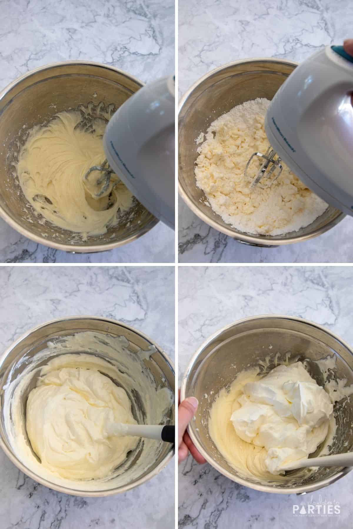 Making Whipped Cream Frosting with Cream Cheese.
