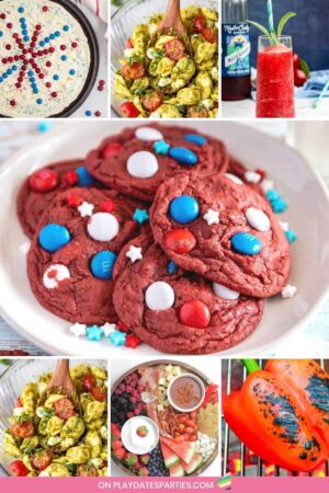Collage of memorial day recipes.