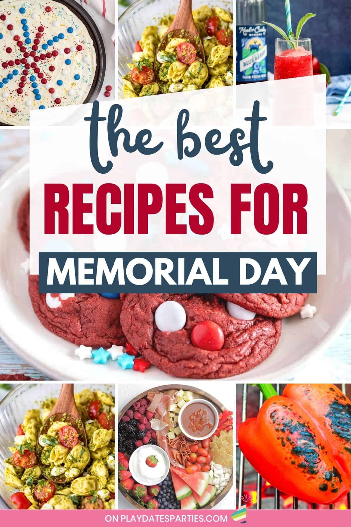 75 red, white, and blue food ideas for memorial day.