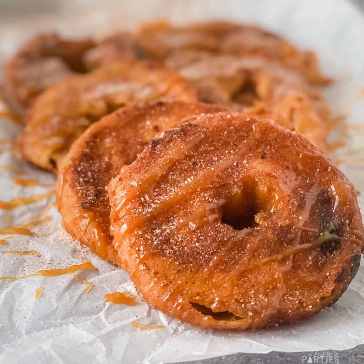 Caramel apple donut on sale rings