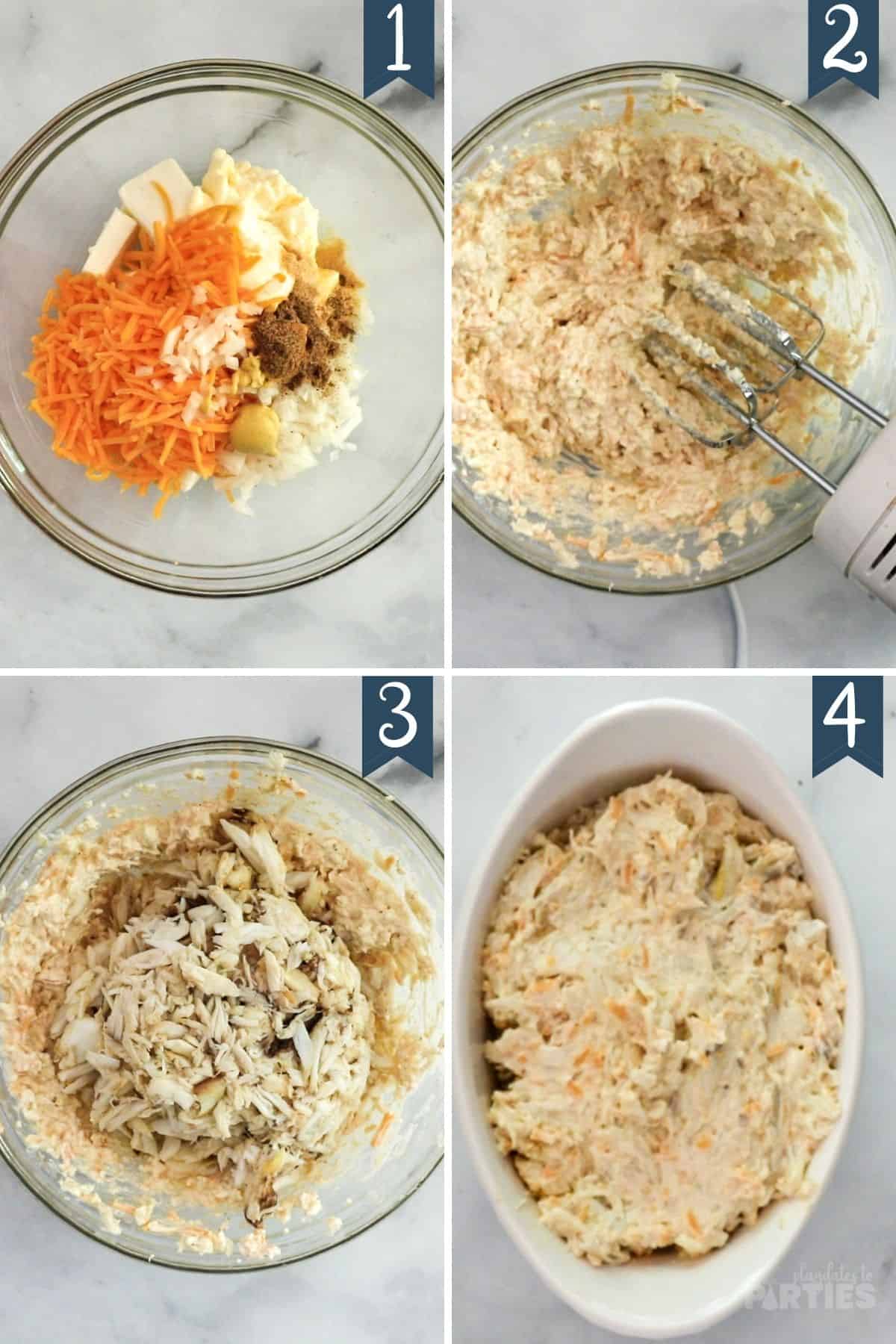 How to Make Warm Crab Dip in four steps.