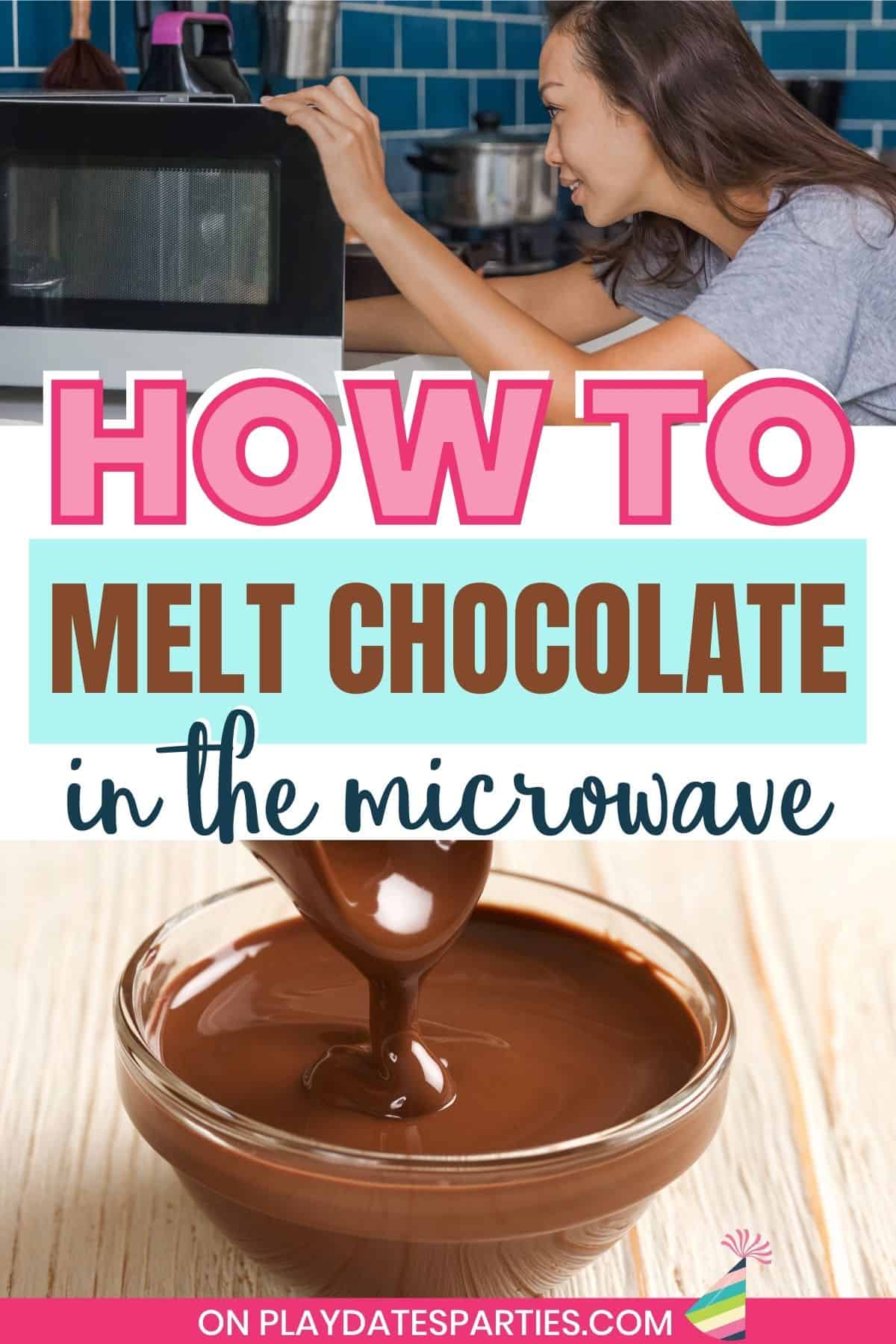 How to melt chocolate in the microwave.