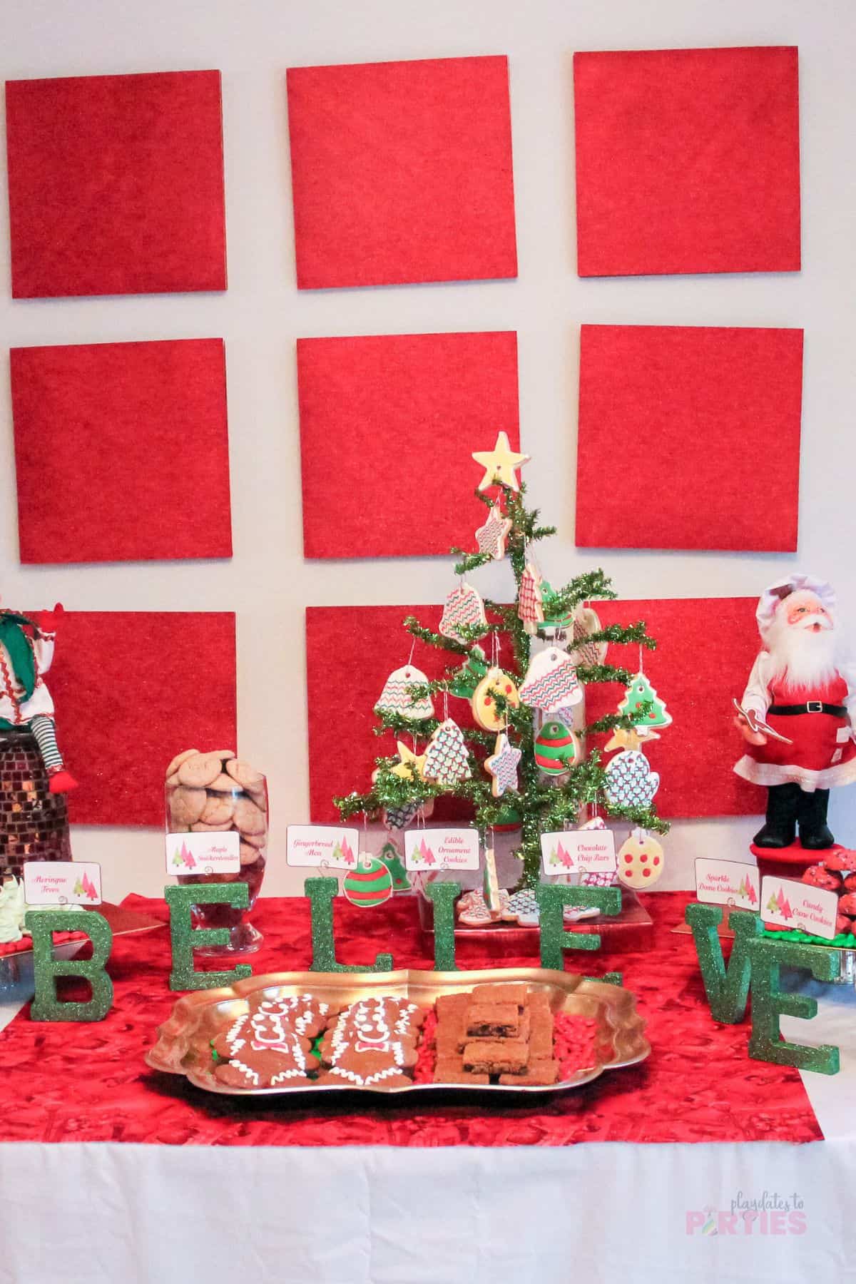 Santa's cookie buffet.