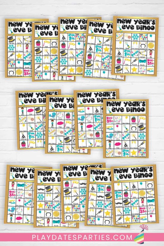 New Year's Eve Bingo Cards (Free Printable)