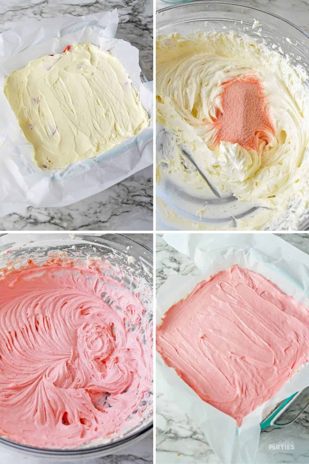 How to make layered strawberry lasagna Steps 9-12.