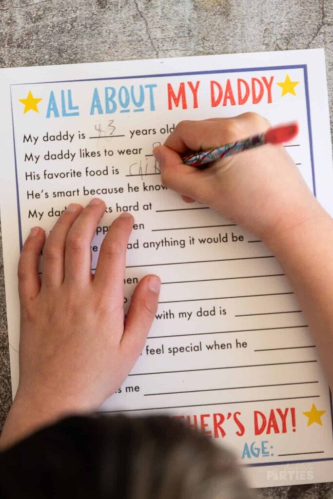 All About Dad Questionnaire (free Printable!)