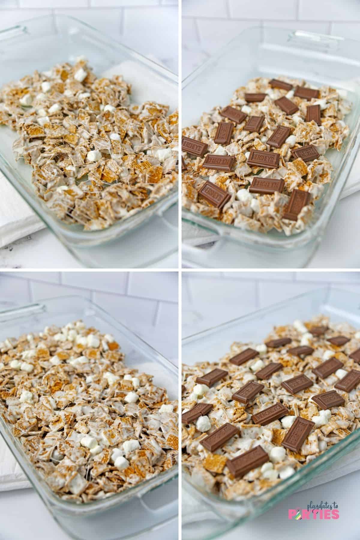 How to Make S'mores bars steps 4-7.