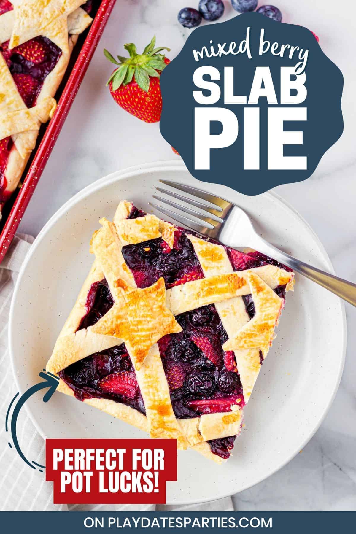 Mixed Berry Slab Pie Pin Image.