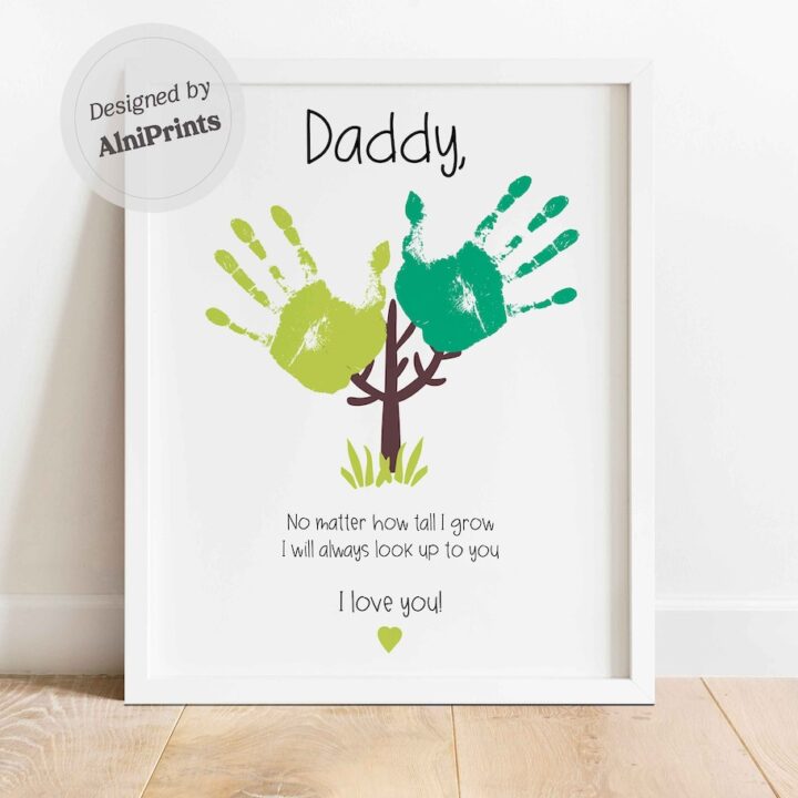 Image for Tree Handprint for Daddy with Poem