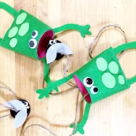Image for Recycled Toilet Paper Tube Frog Game for Kids