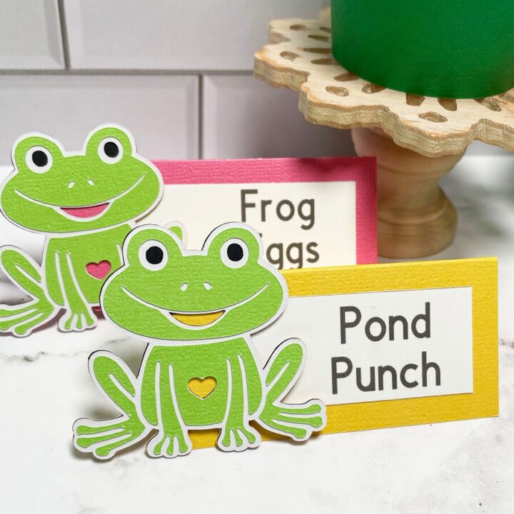 Image for Rainbow Heart Frog Place Cards or Food Tags