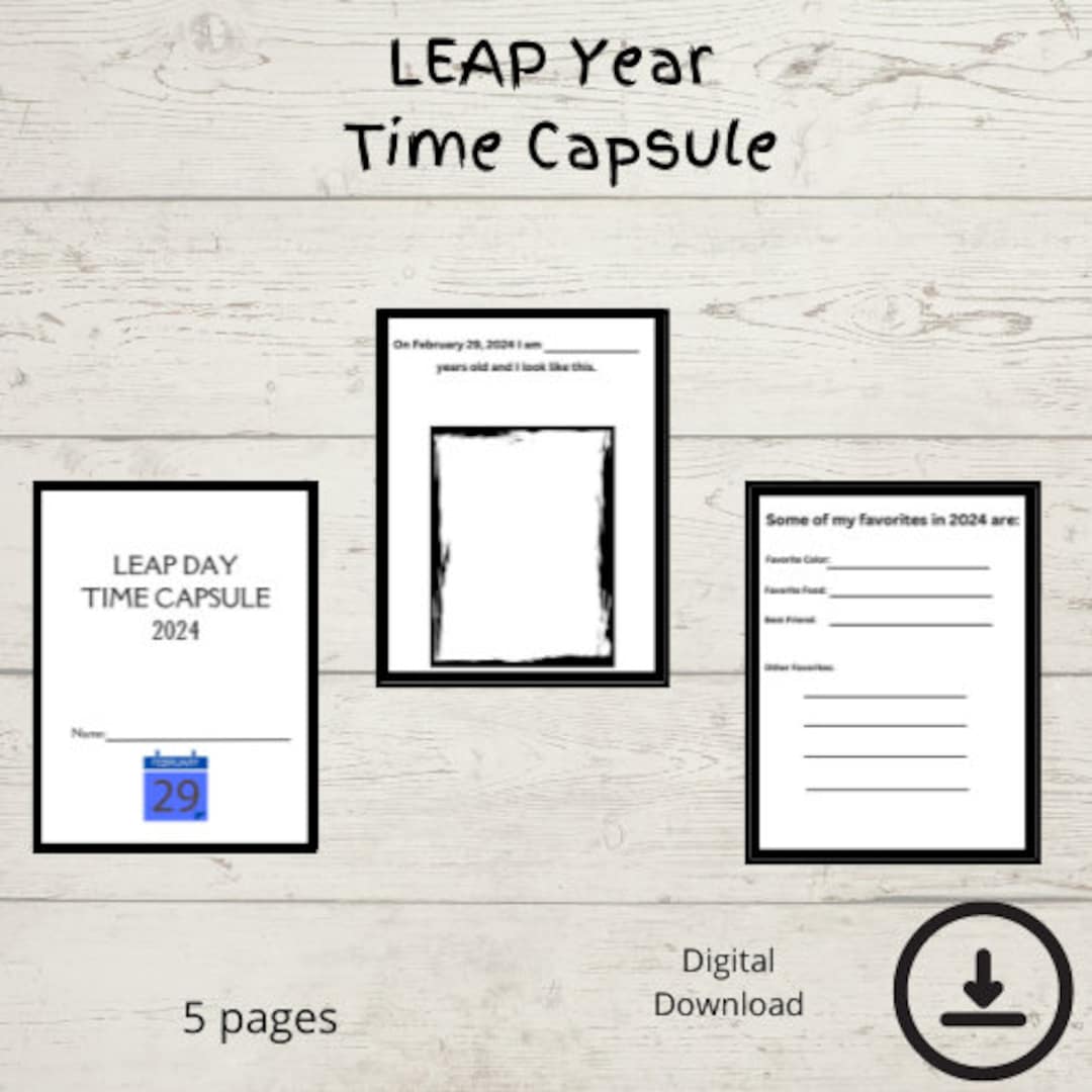 Image for Printable Leap Year Time Capsule