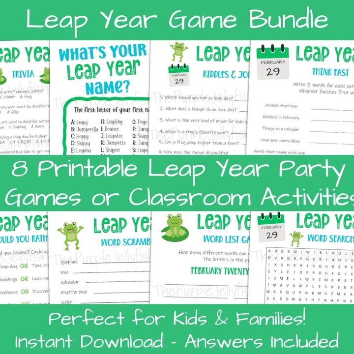 Image for Printable Leap Year Games Pack