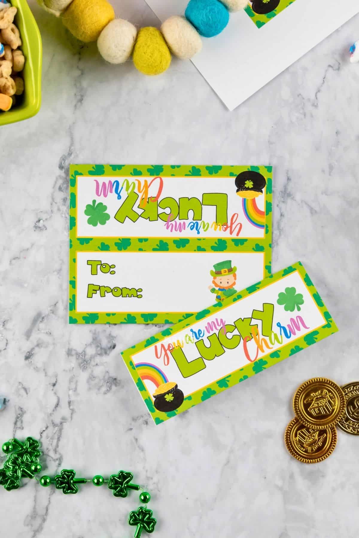 Two St Patricks Day favors that say you are my lucky charm.