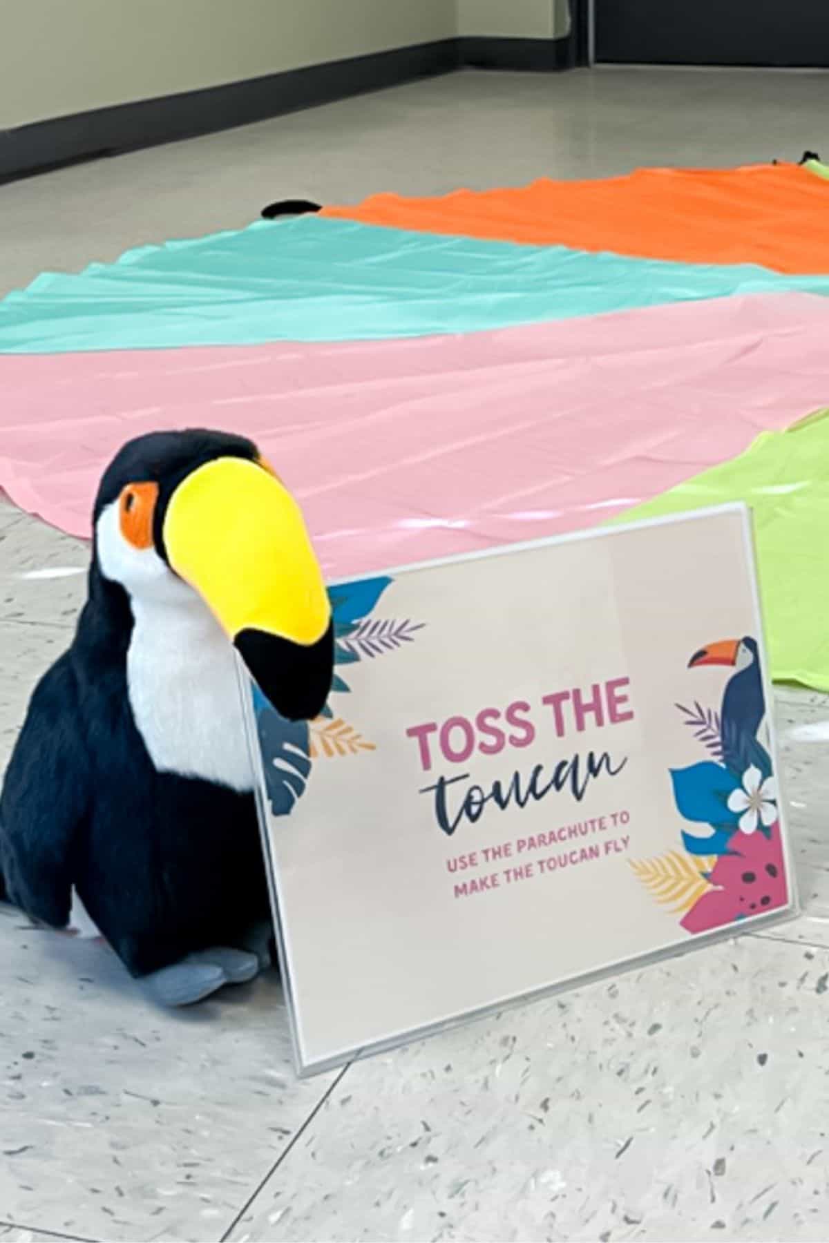 Toss the Toucan game for a toucan themed 2nd birthday party.