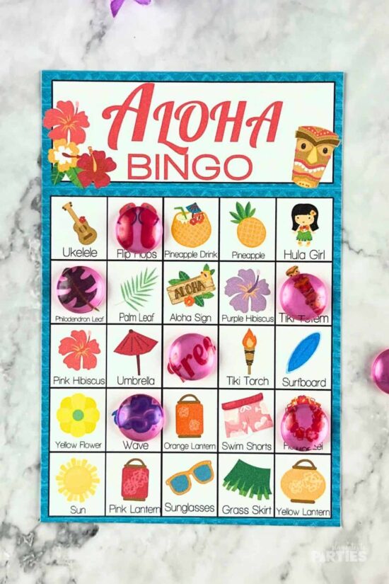 Free Printable Luau Bingo Cards