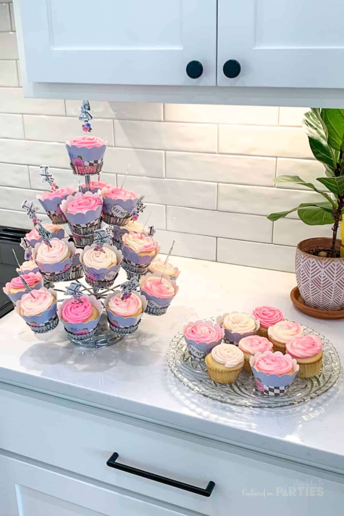 Cupcakes with a Pink Swirl.