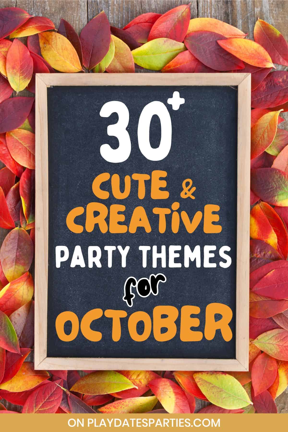 October Party Themes Pin Image