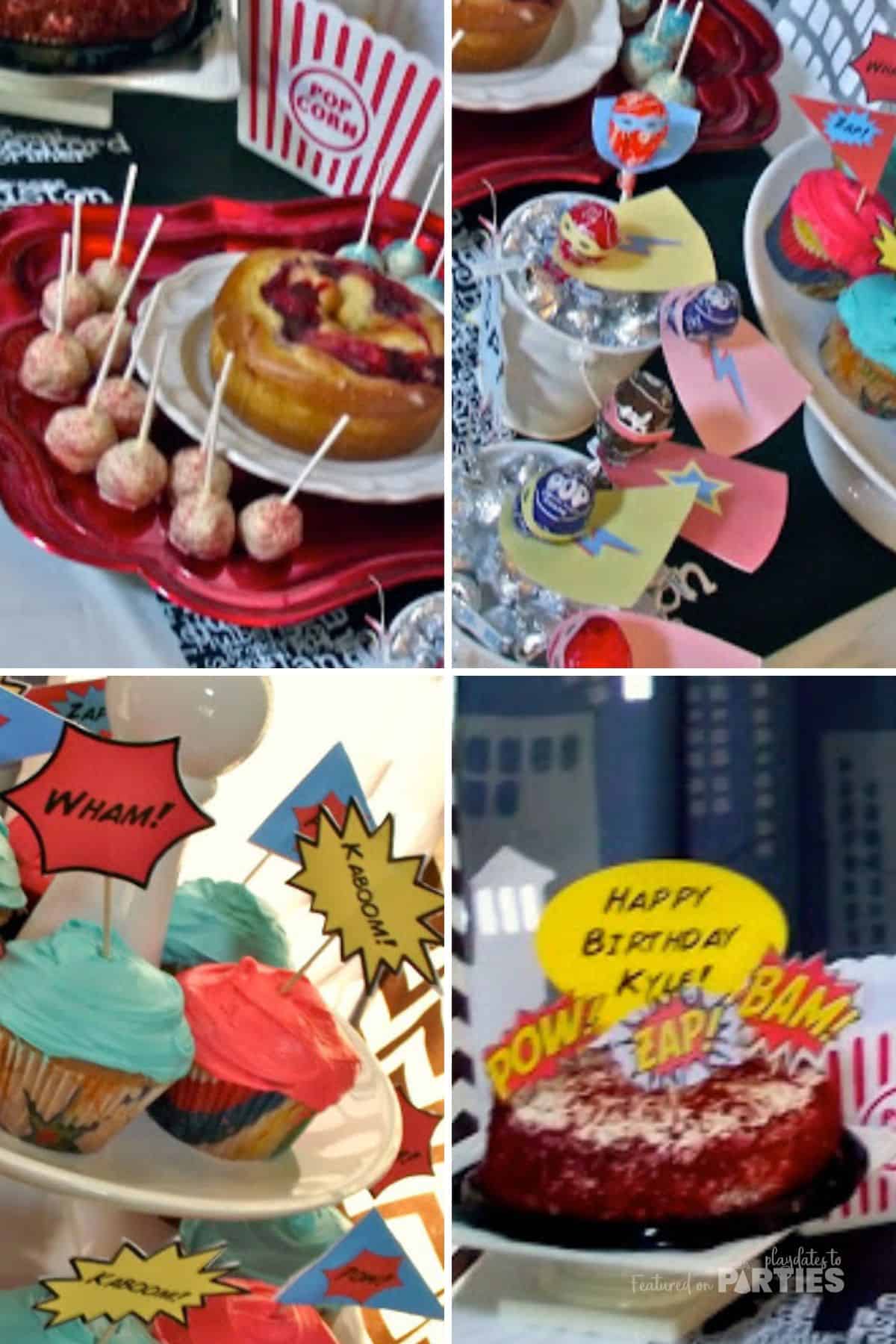 Comic Book Superhero Themed Party Food.