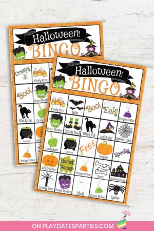 2 Halloween bingo cards.