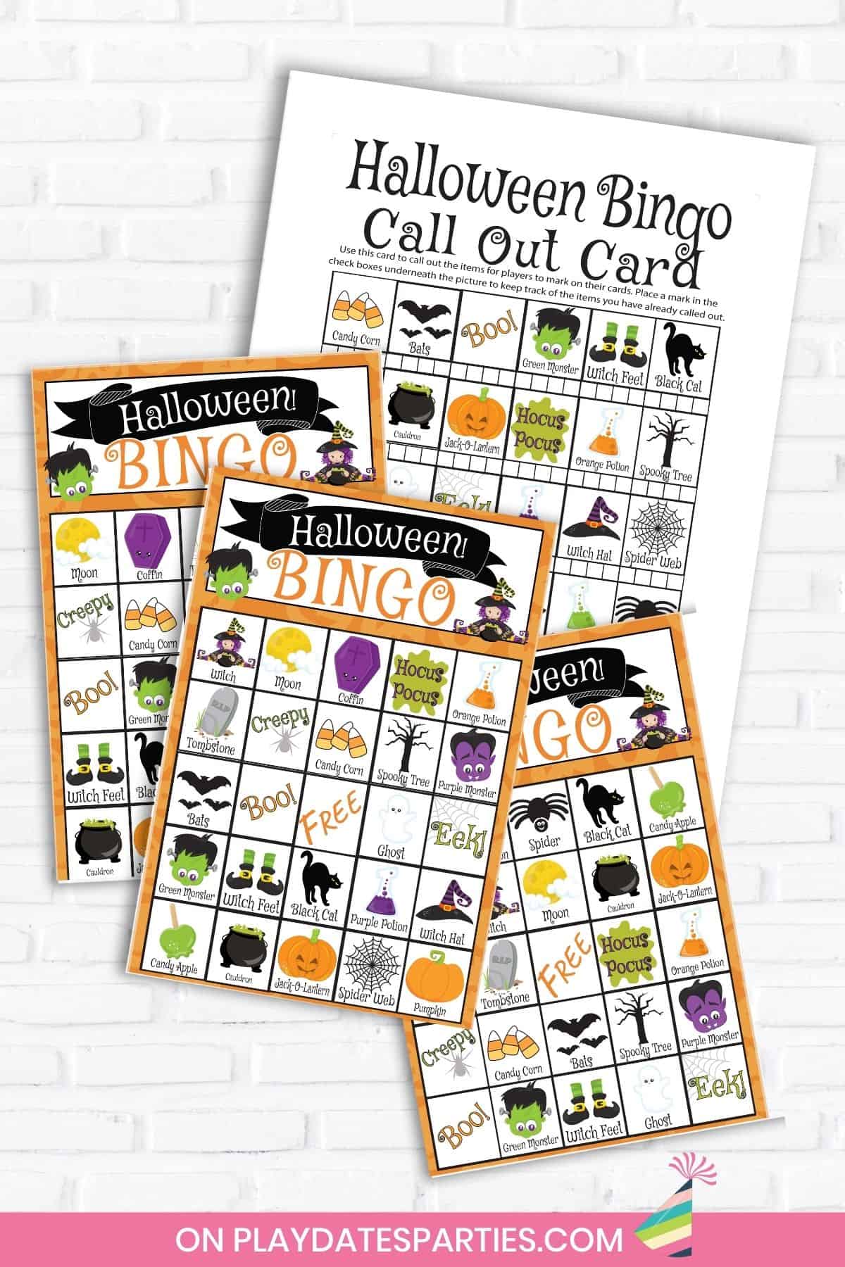 The free file includes a Bingo Call Out Card plus 12 cards.