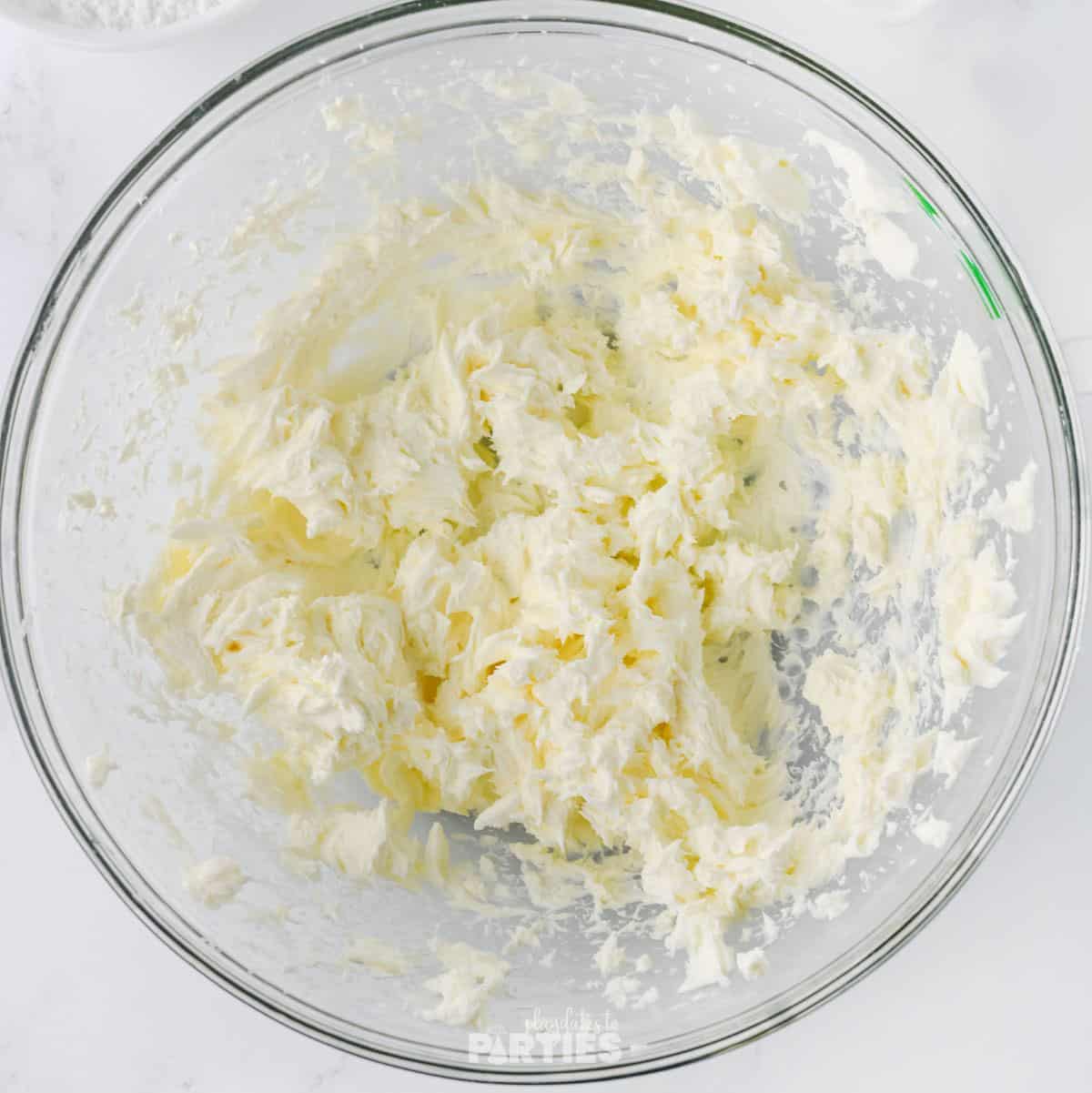 Blended cream cheese.