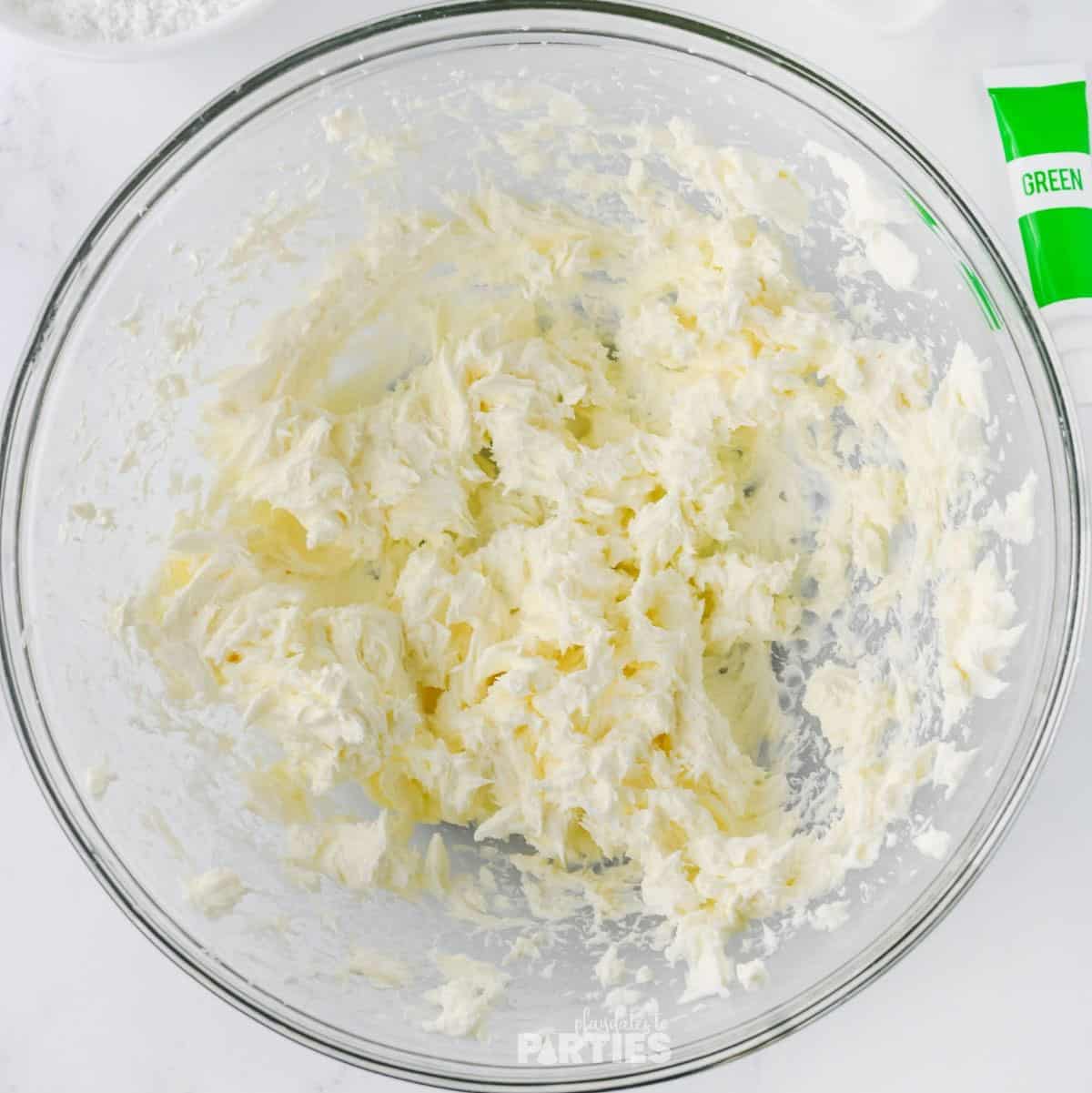 Cream cheese whipped smooth.