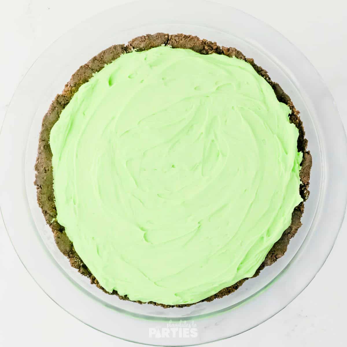 Grasshopper pie without decorations.