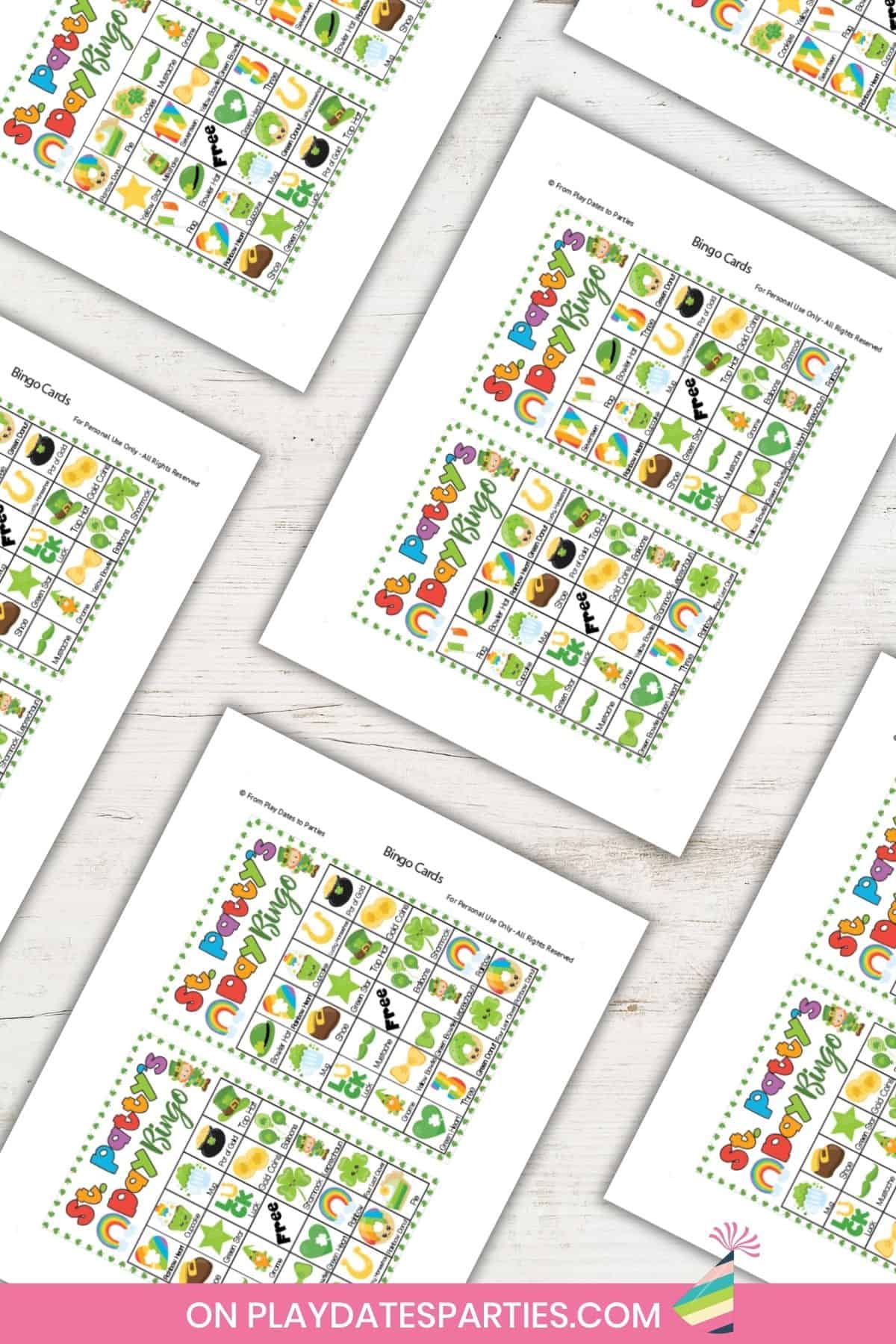 The printable pages with 2 cards per page.