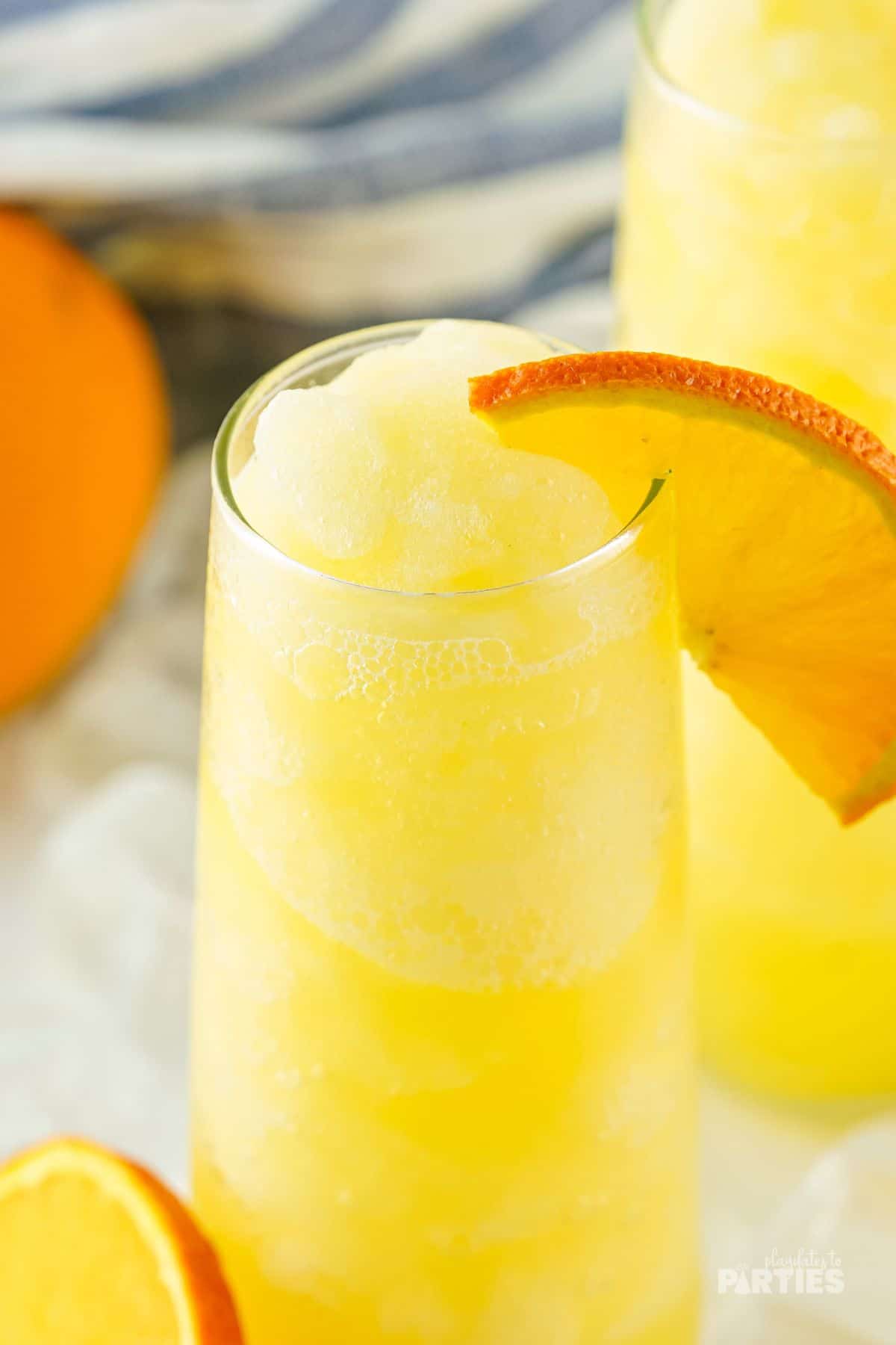 From the top of the glass you can see the slushy consistency.