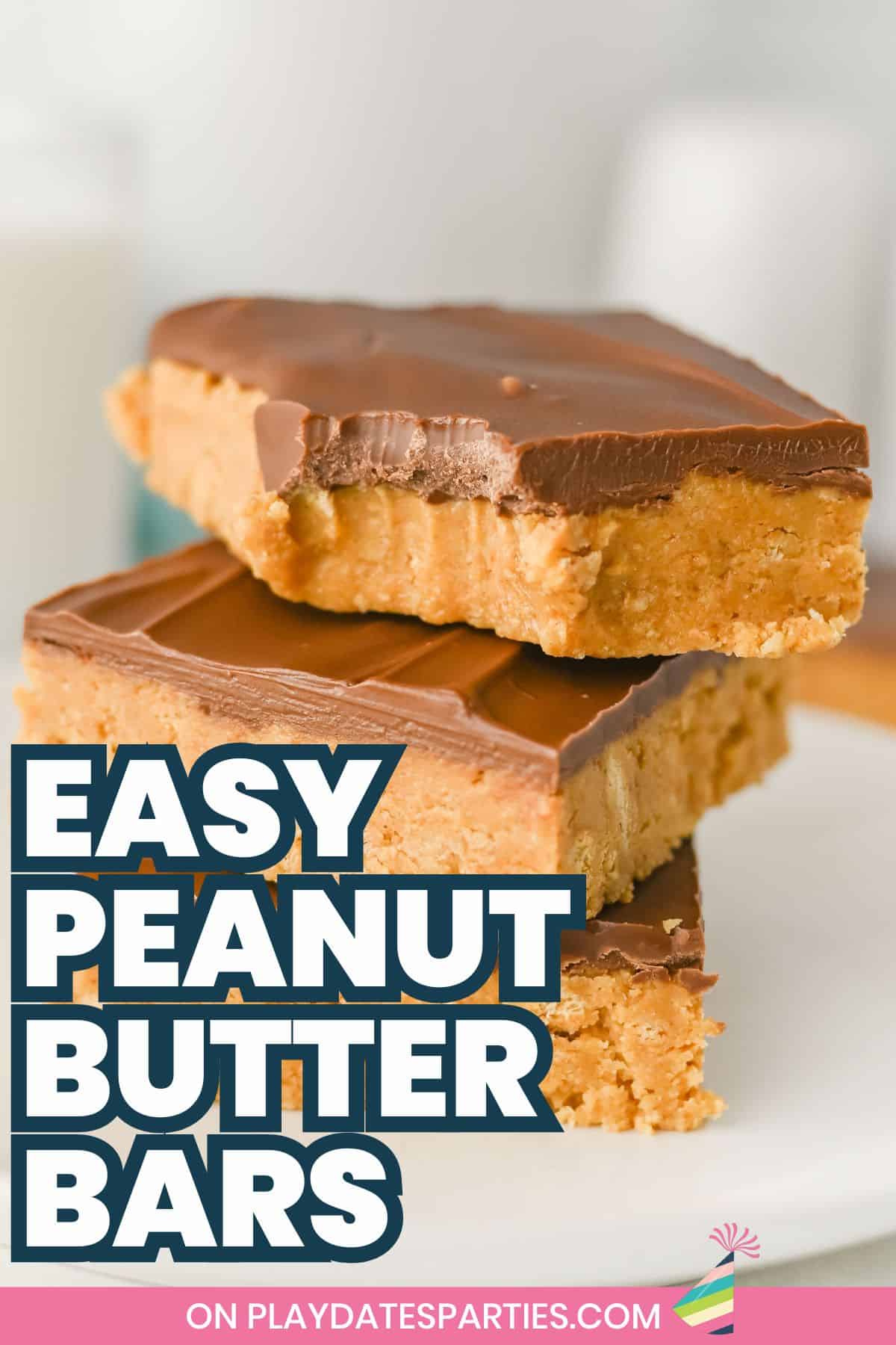 Peanut Butter Bars Pin Image.