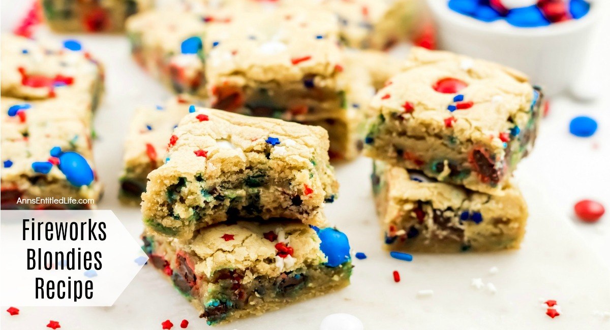 Image for Fireworks Blondies Recipe